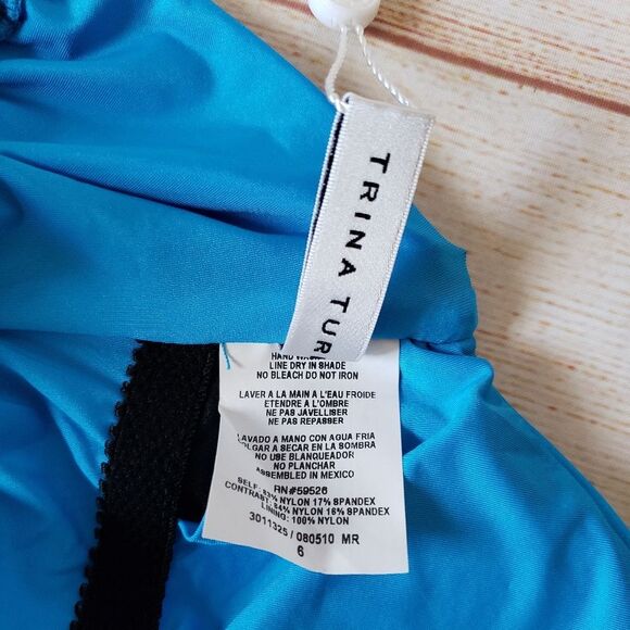 Trina Turk Monaco Solids Plunge One-Piece Swimsuit in Adriatic Blue - Picture 12 of 15